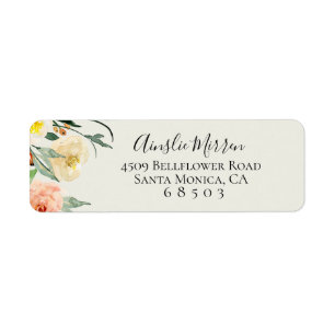 Jardin De Fleurs Returetiketters Returadress Etikett