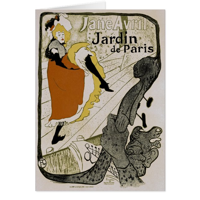 Jardin de Paris Hälsningskort (Framsidan)