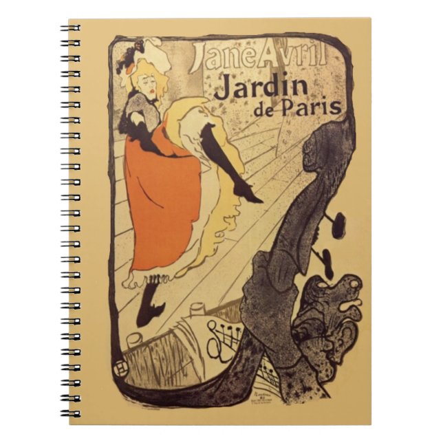 Jardin de Paris - Toulouse-Lautrec Anteckningsbok Med Spiral (Framsidan)