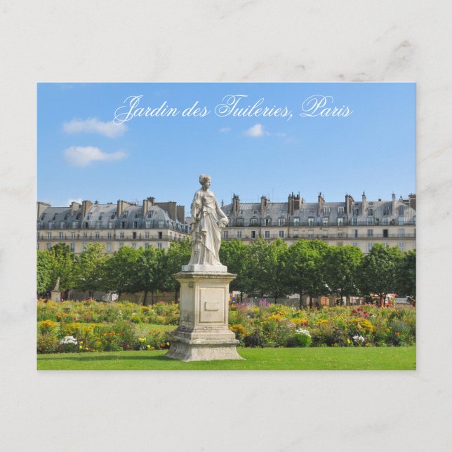 Jardin des Tuileries i Paris, Frankrike Vykort (Framsida)