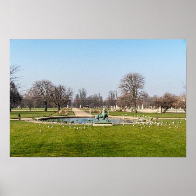 Jardin des Tuileries på vintern - Paris Poster (Framsidan)
