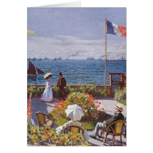 Jardin en Sainte-Adresse vid Claude Monet Hälsningskort (Framsidan)