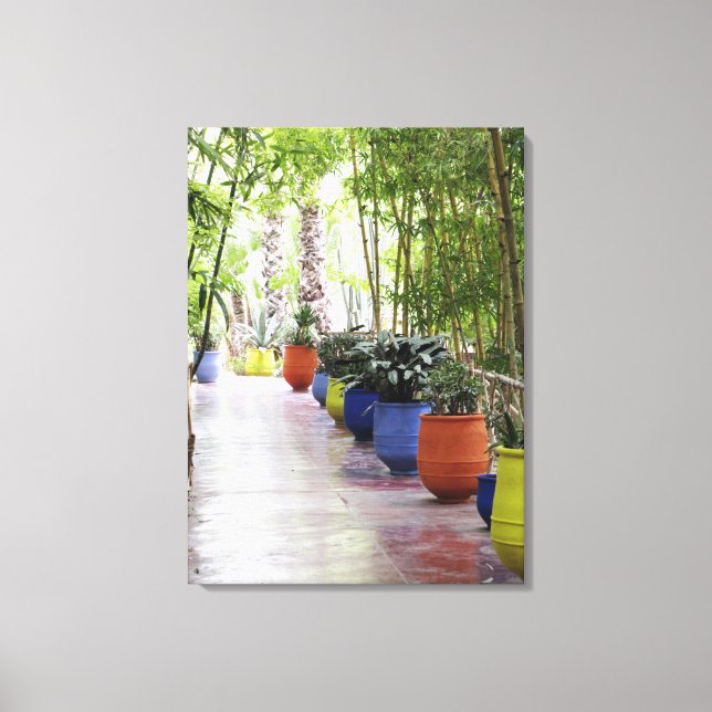 Jardin Majorelle, Majorelle Garden, nu en offentli Canvastryck (Framsida)