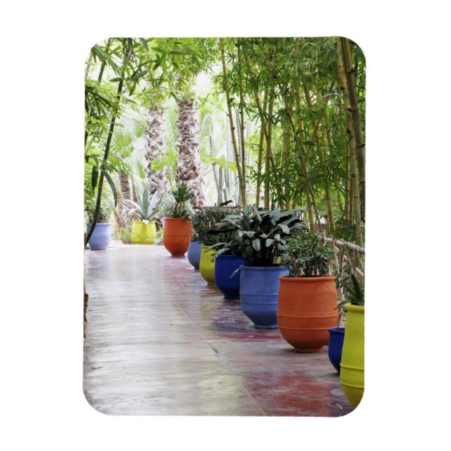 Jardin Majorelle, Majorelle Garden, nu en offentli Magnet (Vertikal)