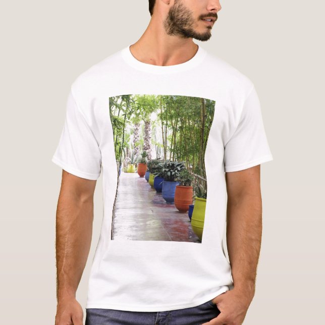 Jardin Majorelle, Majorelle Garden, nu en publik Tee Shirt (Framsida)