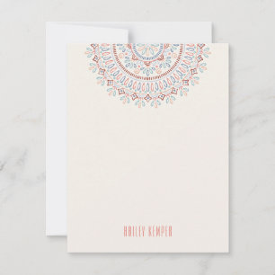 Jardin Mandala Stationery - Salmon Inbjudningar