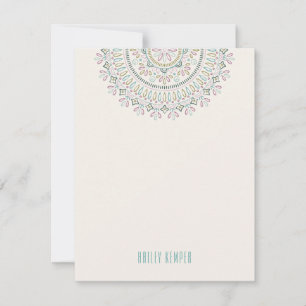 Jardin Mandala Stationery - Turcouise Inbjudningar