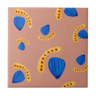 Jardín Minimalista Abstracto en Tonos Tierra Kakelplatta