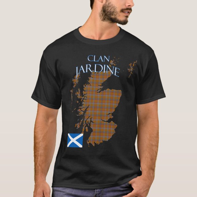 Jardine Scottish Klan Tartan Scotland T Shirt (Framsida)