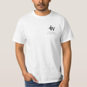 JaredWatkins manar T-tröja för logotyp för vit T-shirt