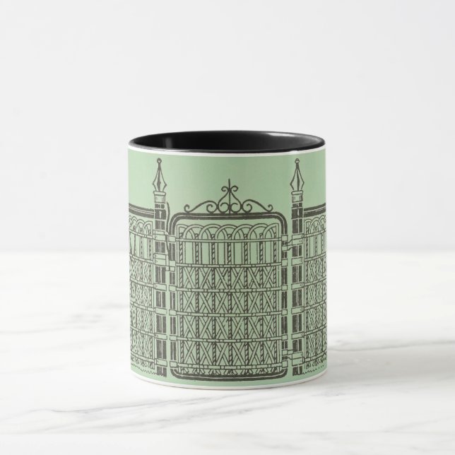 Järn Antique Ornamental Järn Fence Fence Fence Mugg (Center)