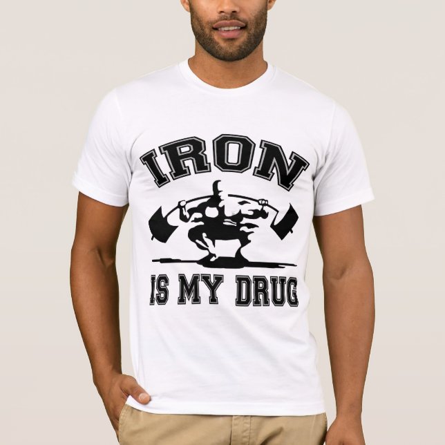 Järn är min drog tee shirt (Framsida)