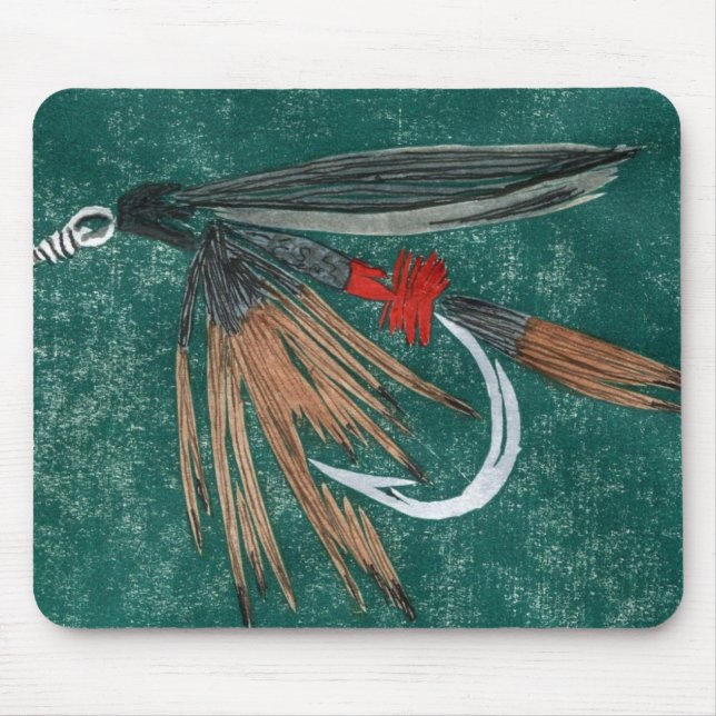 "Järn Blue Dun" Trout Fly Mousepad Musmatta (Framsidan)