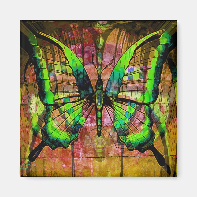 Järn Butterfly Magnet (Framsidan)