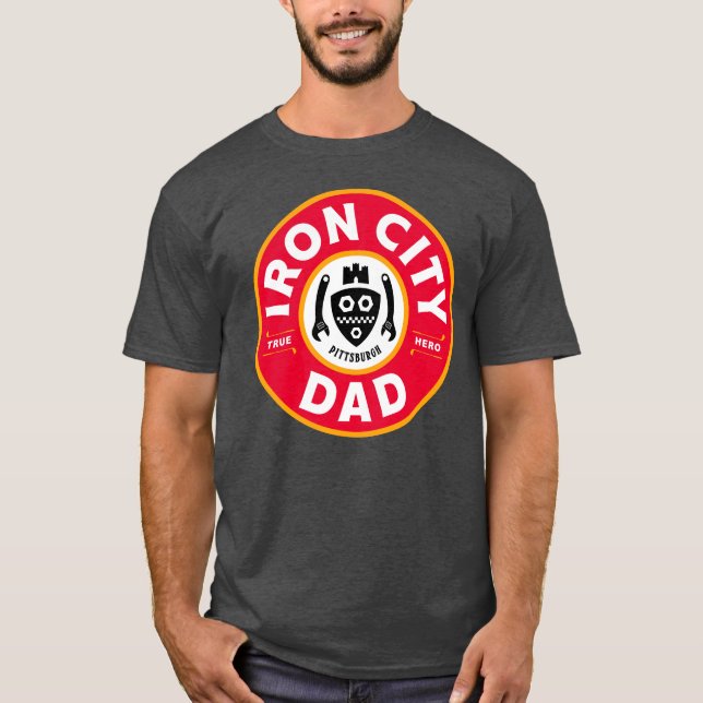 Järn City Pappa T Shirt (Framsida)