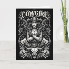 Järn Cowgirl Helgkort