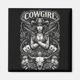 Järn Cowgirl Magnet