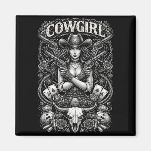 Järn Cowgirl Magnet
