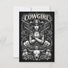 Järn Cowgirl Tack Kort