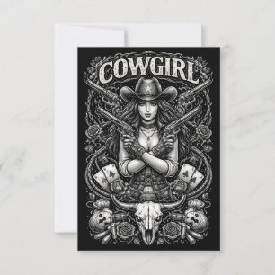 Järn Cowgirl Tack Kort