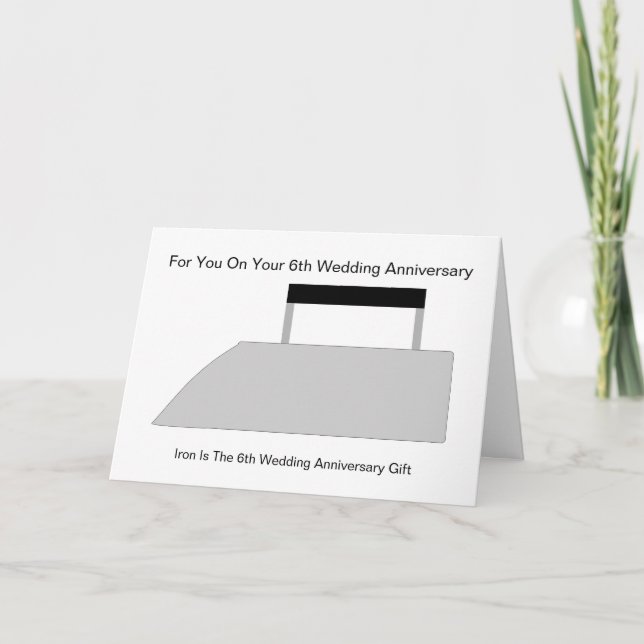 Järn Design Personlig 6e-årsdagen för Bröllop Kort (Framsida)