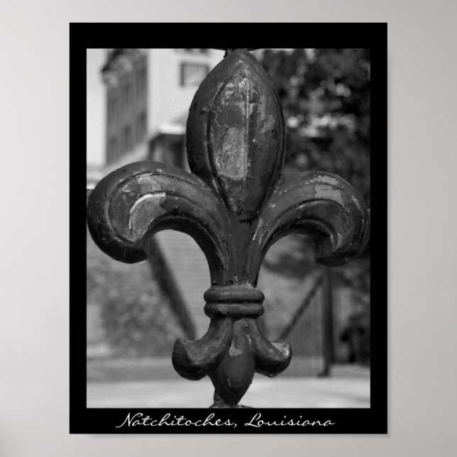 Järn Fleur de lis Natchitoches Poster (Framsidan)