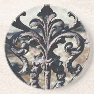 Järn Fleur De Lis Underlägg Sandsten