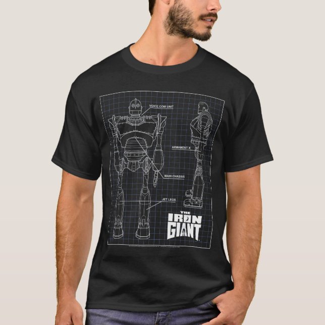 Järn Gigant Schematic familj T Shirt (Framsida)