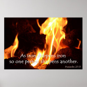 Järn hajar järn Proverbs Poster