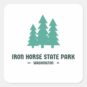 Järn Horse State Park - Washington Fyrkantigt Klistermärke