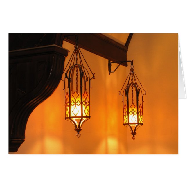 Järn Lanternor Hälsningskort (Framsidan Horizontal)