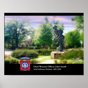 Järn Mike med den 82nd luftburna emblemen Poster