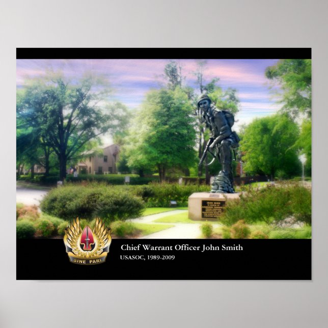 Järn Mike med USASOC Sine Pari (anpassa) Poster (Framsidan)