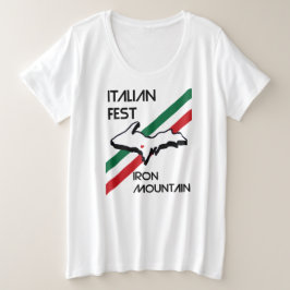 Järn Mountain Italy Fest plus storlek T-Shirt
