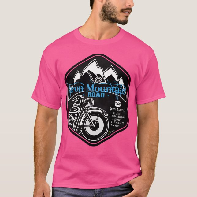 Järn Mountain Road South Dakota Usa 06 T Shirt (Framsida)