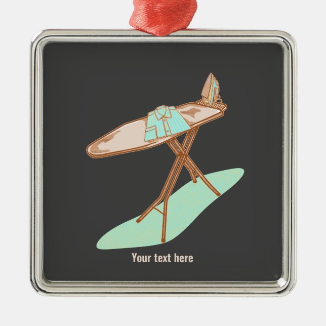 Järn och strykbrädor för hushållsbruk julgransprydnad metall (Framsidan)