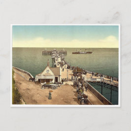 Järn pier, Llandudno, Wales sällsynt Photochrom Vykort