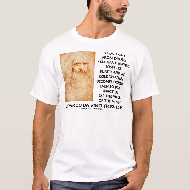 Järn Rusts avfärdar passiva Saps Vigor (da Vinci) T-shirt (Framsida)