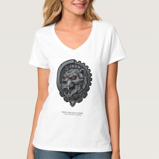 Järn Ruthless Hårdcore Uthållighet | Gym Mentalite T Shirt (Framsida)