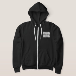 Järn Sharpens Järn Bella + Canvas Zip-up Hoodie T Shirt