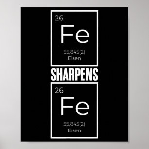 Järn Sharpens Järn Bible Verse Periodic Bord Chri Poster
