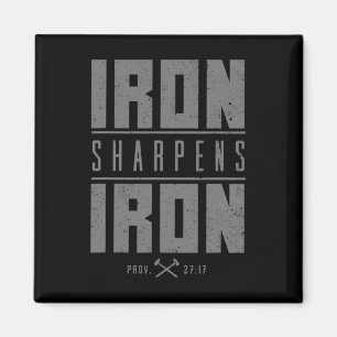 Järn Sharpens Järn Christian Manar Bible Scripture Magnet