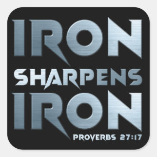 Järn Sharpens Järn - Christian Manar & Women Prove Fyrkantigt Klistermärke