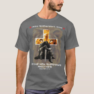 Järn Sharpens Järn Christian som säger Lejon Judah T Shirt