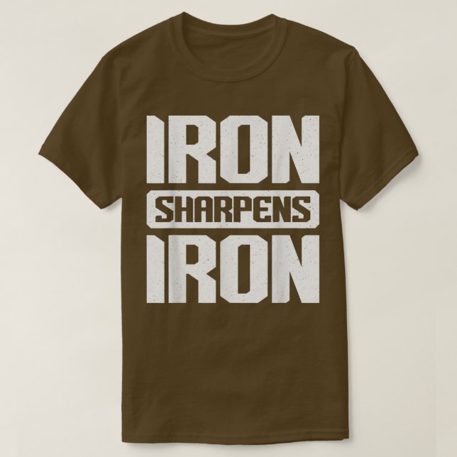 Järn Sharpens Järn Christian Workout Järn Sharpen T Shirt (Design framsida)