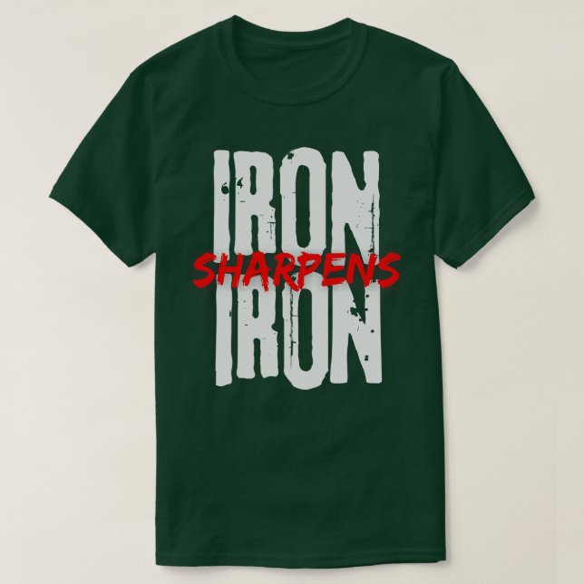 Järn Sharpens järn T Shirt (Design framsida)