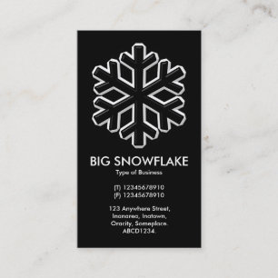 Järn Snowflake - Black Visitkort