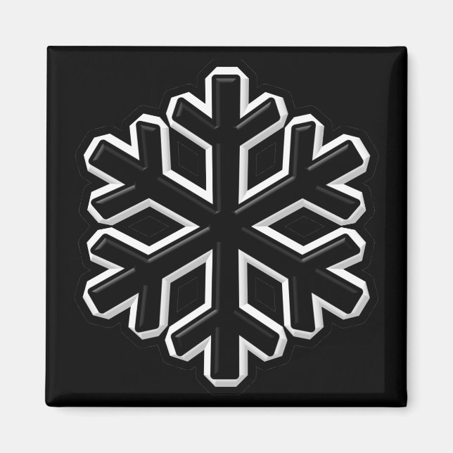 Järn Snowflake Magnet (Framsidan)