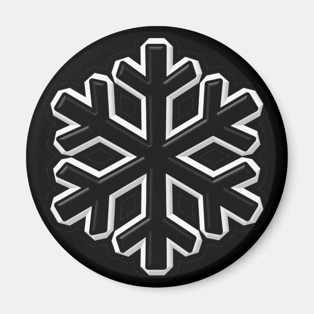 Järn Snowflake Magnet (Framsidan)