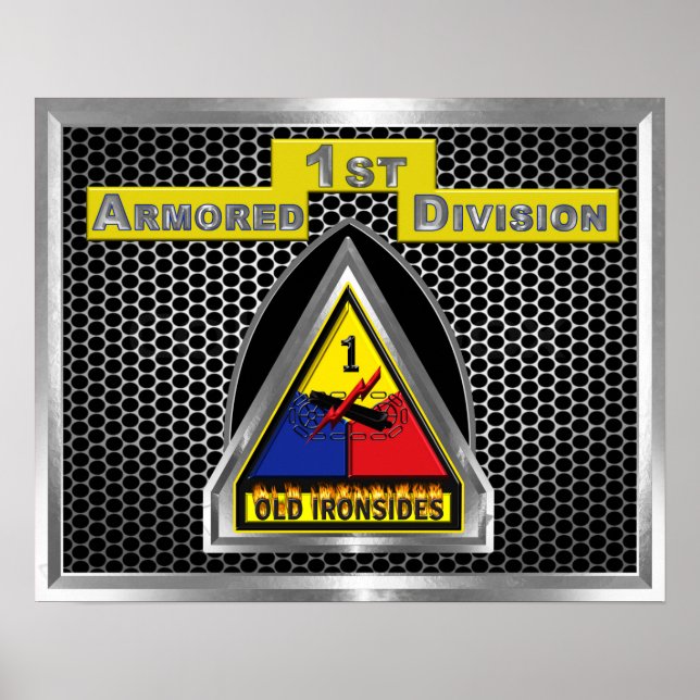 ’Järn Soldiers’ 1st Armored Division Poster (Framsidan)